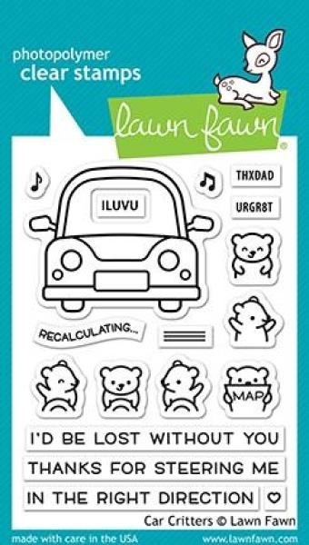 Lawn Fawn Stempelset "Car Critters" Clear Stamp