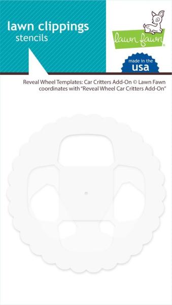 Lawn Fawn Stencil - Schablone - Reveal Wheel Templates: Car Critters Add-On