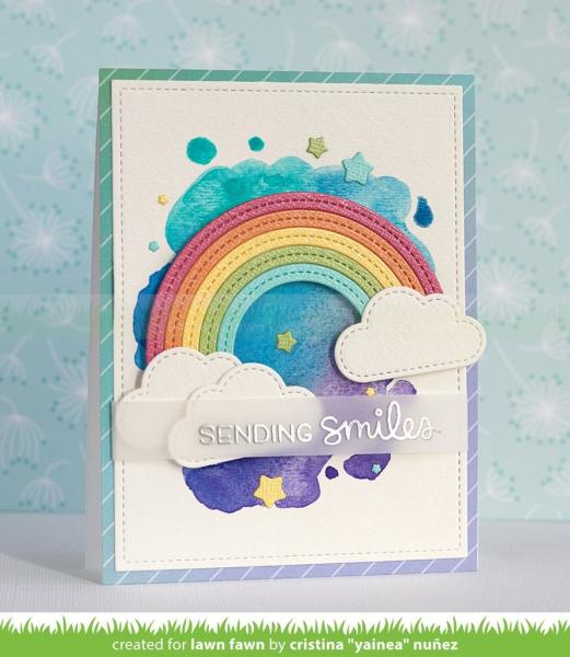 Lawn Fawn Craft Dies - Stitched Rainbow