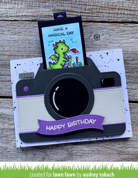 Lawn Fawn Craft Die - Magic Iris Camera Pull-Tab Add-on Die