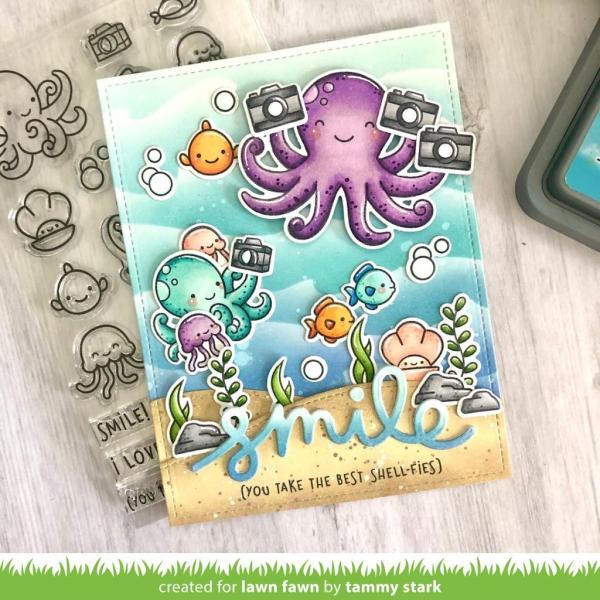 Lawn Fawn Stencil - Schablone - Ocean Wave Stencils