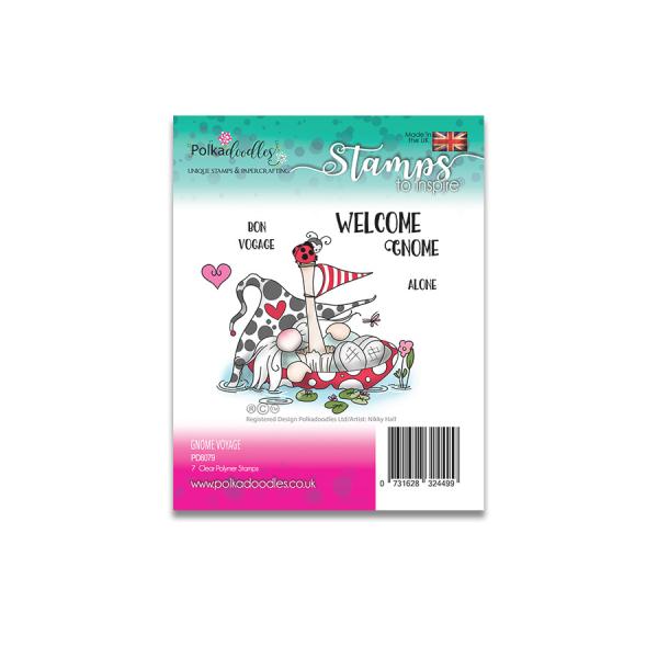 Polkadoodles Stempel "Gnome Voyage" Clear Stamp-Set