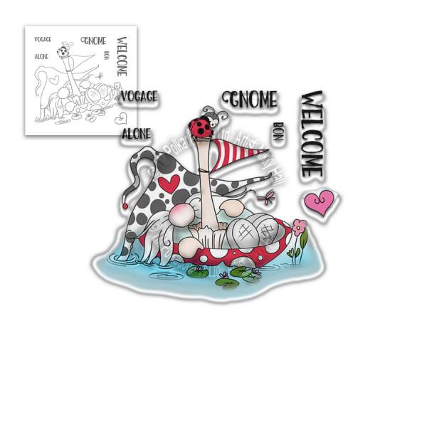 Polkadoodles Stempel "Gnome Voyage" Clear Stamp-Set