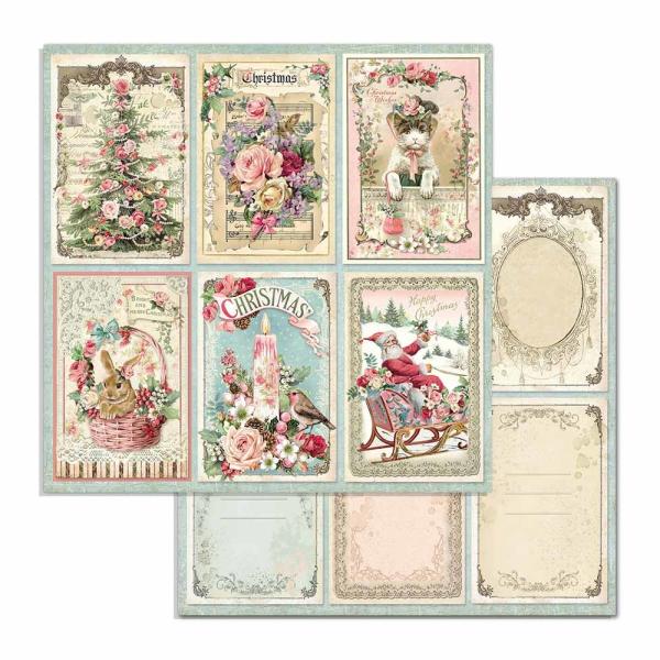 Stamperia "Pink Christmas" 12x12" Paper Pack - Cardstock