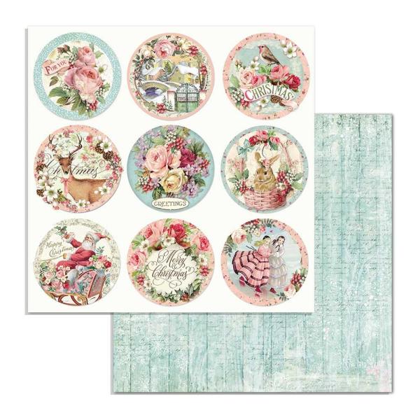 Stamperia "Pink Christmas" 12x12" Paper Pack - Cardstock