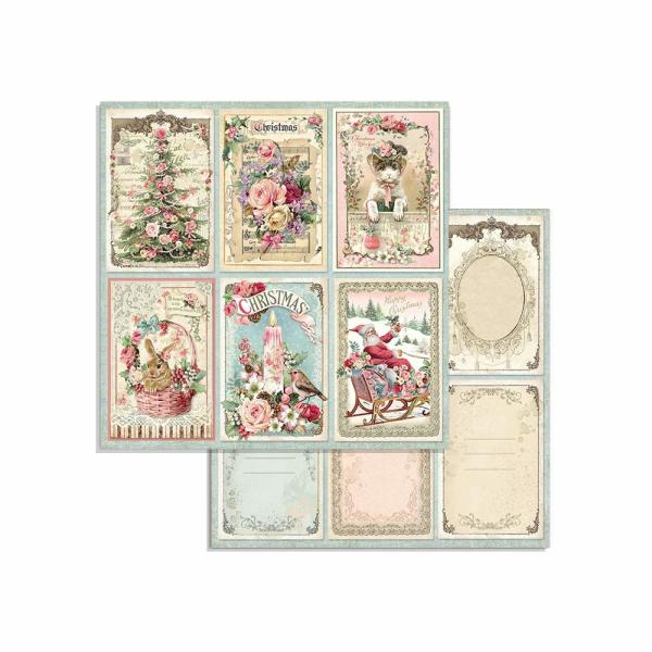 Stamperia "Pink Christmas" 8x8" Paper Pack - Cardstock