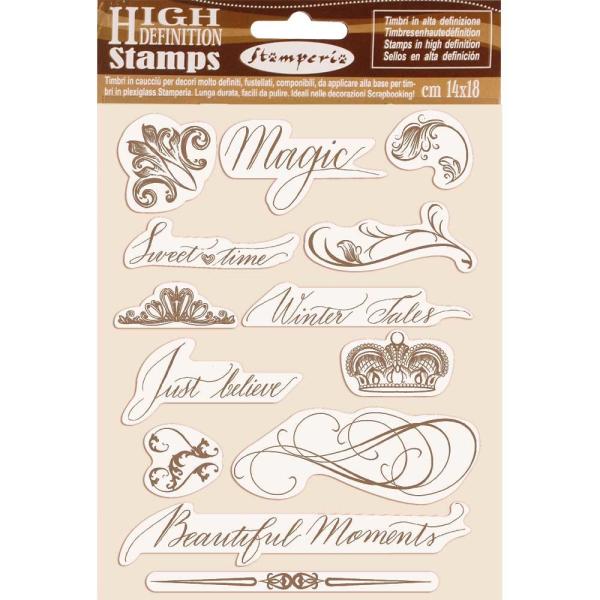 Stamperia Stempel "Beautiful Moments" Natural Rubber Stamp - (Naturkautschukstempel)