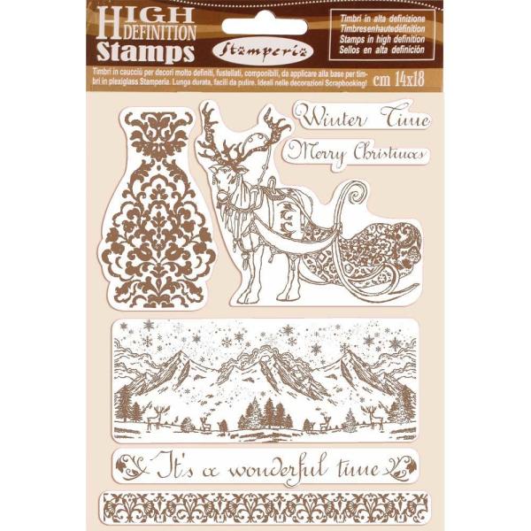 Stamperia Stempel "Winter Time" Natural Rubber Stamp - (Naturkautschukstempel)