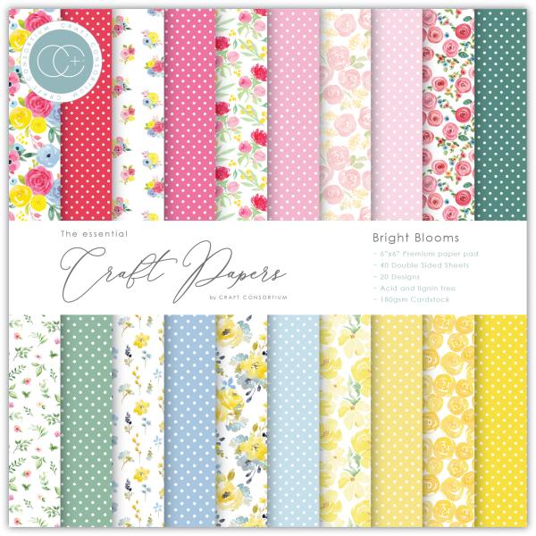 Craft Consortium Papierblock 6x6" Bright Blooms