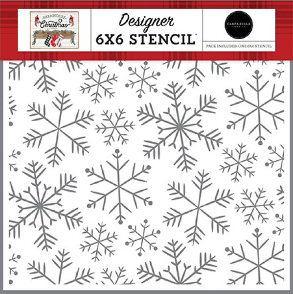 Carta Bella "Merry Snowflakes" Schablone 6x6"