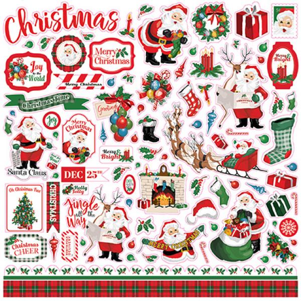 Carta Bella "Dear Santa" 12x12" Element Stickers