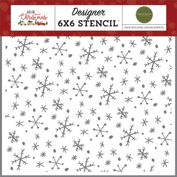 Carta Bella "Wonderland Snowflakes 6x6 Inch" Schablone 6x6"