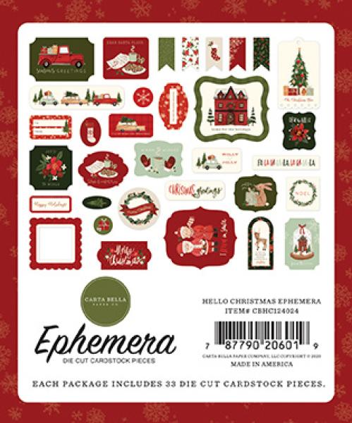 Carta Bella "Hello Christmas" Ephemera - Stanzteile