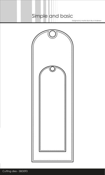 Simple and Basic "Add-On Long Scallop Tag" Die