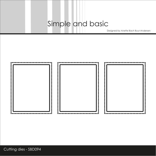 Simple and Basic "3 Stitched windows (One die)" Die