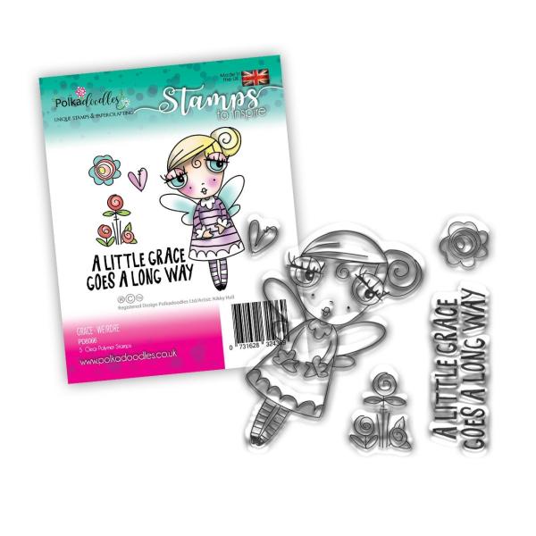 Polkadoodles Stempel "Weirdre Grace" Clear Stamp-Set