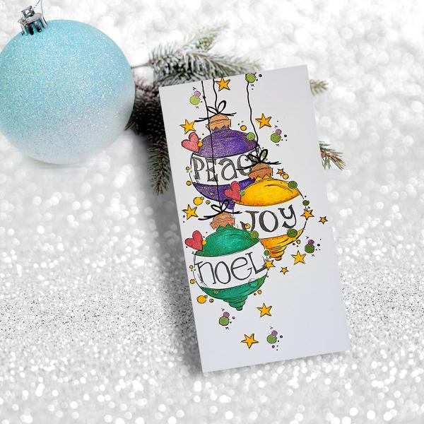 Polkadoodles Stempel "Heartfelt & Joy Christmas Text" Clear Stamp-Set