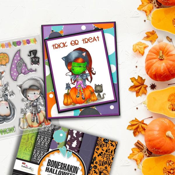 Polkadoodles Stempel "Boneshakin Halloween" Clear Stamp-Set