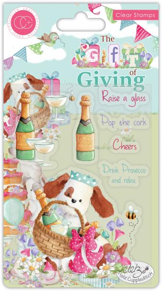 Craft Consortium The Gift of Giving Clear Stamps Pop the Cork 