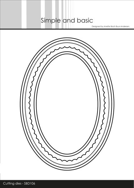 Simple and Basic "Card Base Oval with Inlay" Die