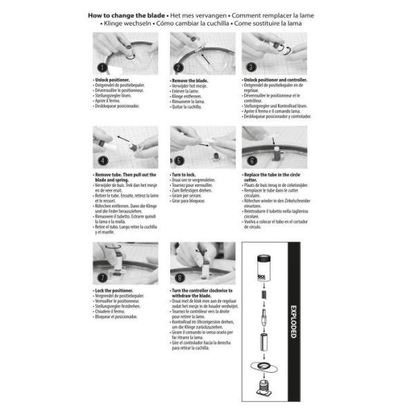 Vaessen Creative - Ersatzklingen für Kreisschneider 6pcs