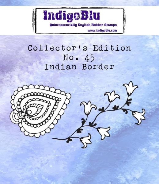 IndigoBlu "Collector's No. 45 Indian Border" A7 Rubber Stamp