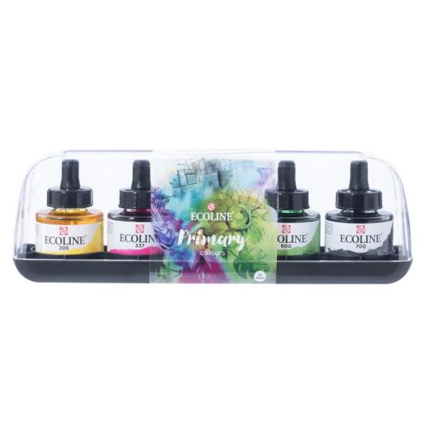 Ecoline - Flüssige Wasserfarbe Set  Primär 5x30ml 