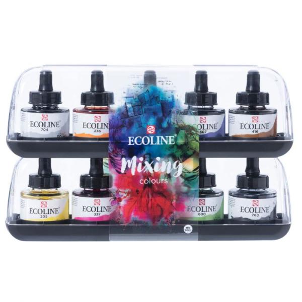 Ecoline - Flüssige Wasserfarbe Set  Mixing Set 10x30ml