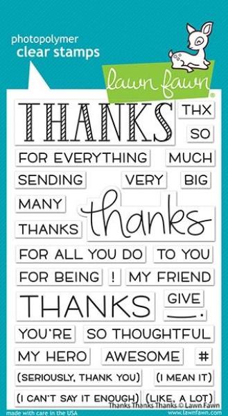 Lawn Fawn Stempelset "Thanks Thanks Thanks" Clear Stamp