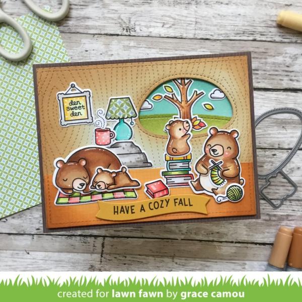 Lawn Fawn Stempelset "Den Sweet Den" Clear Stamp