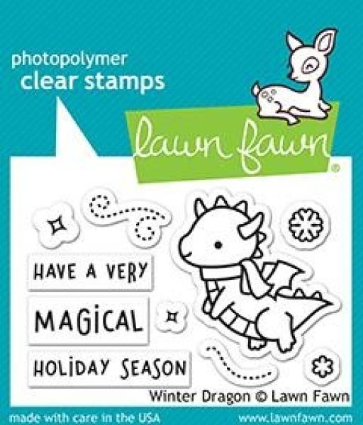 Lawn Fawn Stempelset "Winter Dragon" Clear Stamp