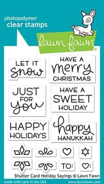 Lawn Fawn Stempelset "Shutter Card Holiday Sayings" Clear Stamp