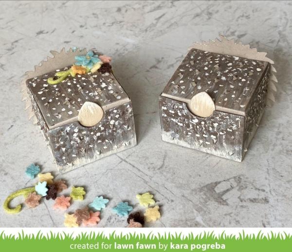 Lawn Fawn Craft Dies - Tiny Gift Box Hedgehog Add-On