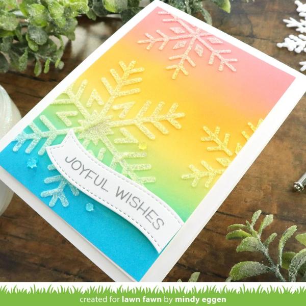 Lawn Fawn Stencil - Schablone - Snowflake Trio 6x6 Inch Stencil