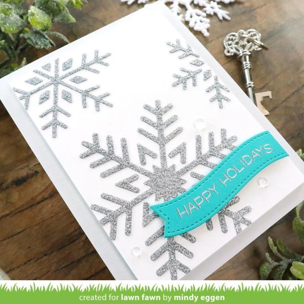 Lawn Fawn Stencil - Schablone - Snowflake Trio 6x6 Inch Stencil