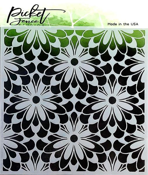 Picket Fence Studios Daisy Burst 6x6 Inch Stencil - Schablone