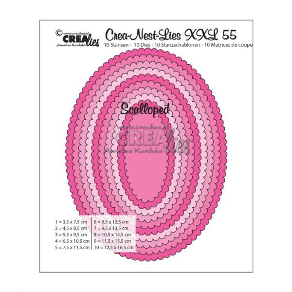 Crealies - Crea-Nest-Lies XXL Stanzschablone no.55 Oval