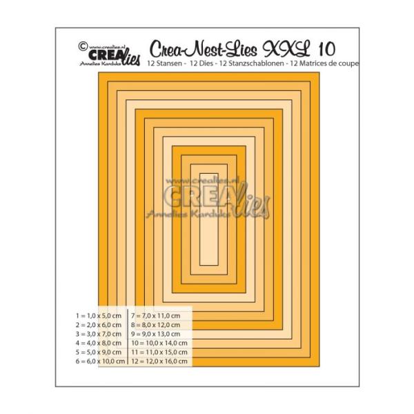 Crealies - Crea-Nest-Lies XXL Stanzschablone no.10 Rechteck 