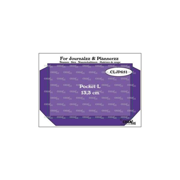 Crealies - For journalzz - plannerzz Stanzschablone Pocket Gross 