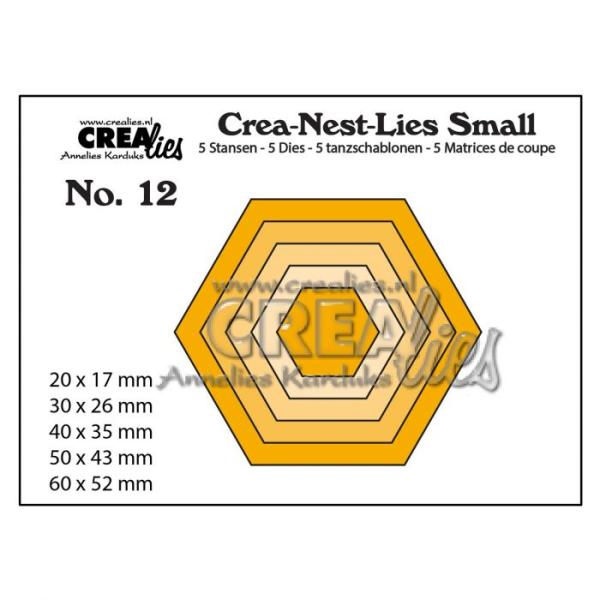 Crealies - Crea-Nest-Lies kleine Stanzschablonen no.12 Sechsecke 