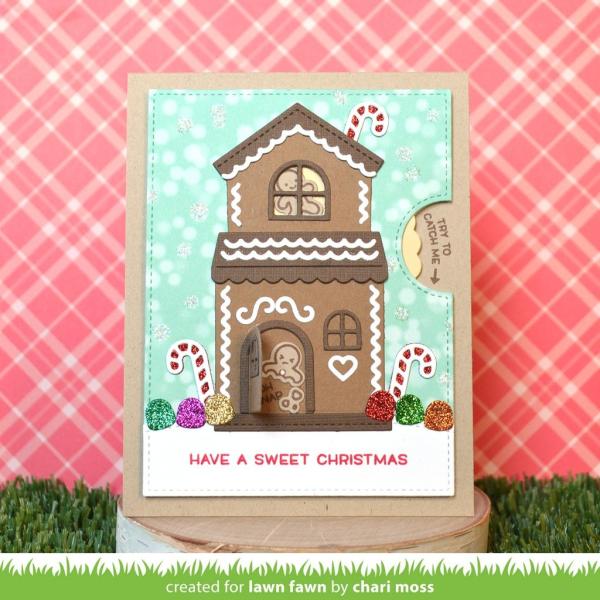 Lawn Fawn Craft Dies - Build-A-House Gingerbread Add-On