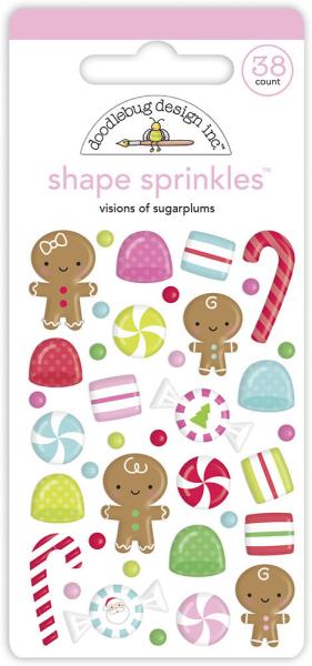 Doodlebug Design Visions of Sugarplums Shape Sprinkles 