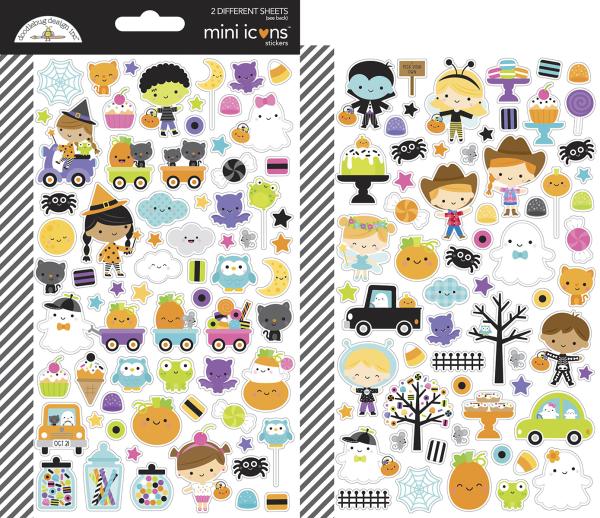 Doodlebug Design Ghost Town Mini Icons Stickers 