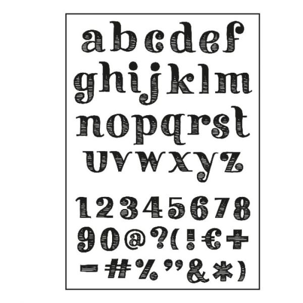 Paperfuel - Clear Stamp - Stempel - A6 Alphabet Get Them Stripes