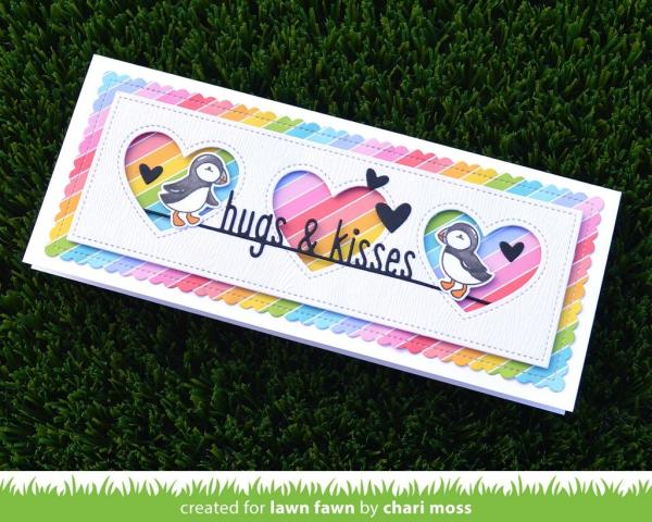 Lawn Fawn Craft Dies - Hugs and Kisses Line Border