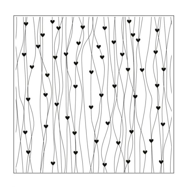 Mundart - Prägefolder "Herzen mit Linien"