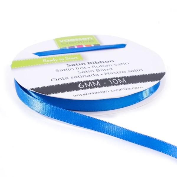 Vaessen Creative - Satinband  6mm 10m Blau