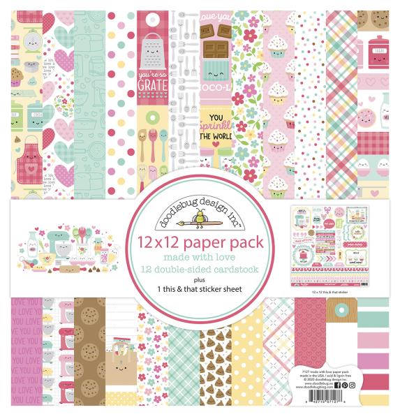 Doodlebug Design Made With Love  12" Paper Pack  - Designpapier 