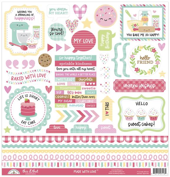 Doodlebug Design Made With Love  12" Paper Pack  - Designpapier 