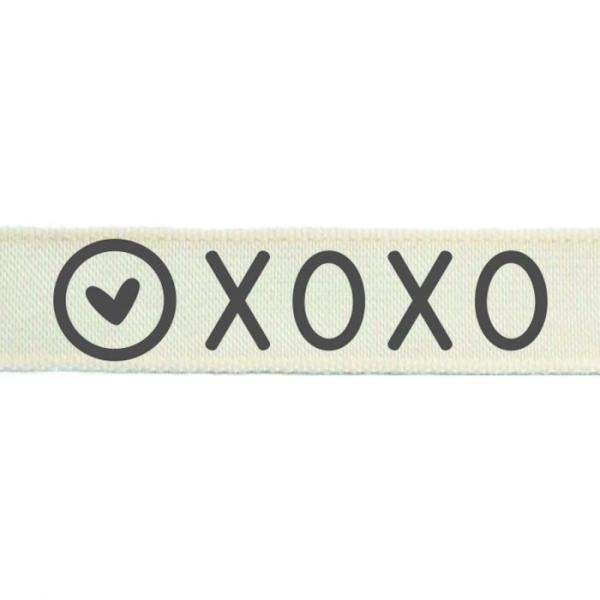 Vaessen Motivband/Text 15mm "xoxo" 2m